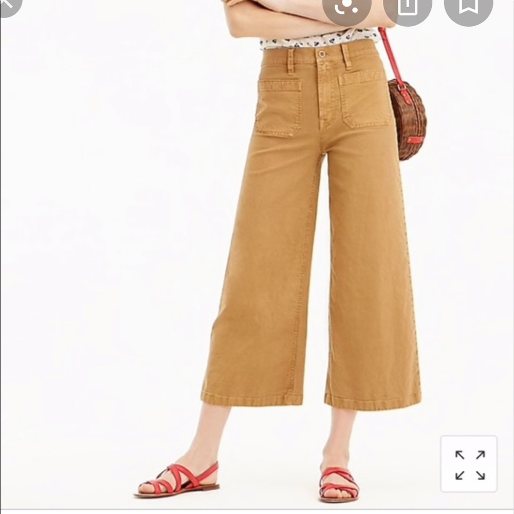 JCrew point sur wide-leg cropped pants size 27